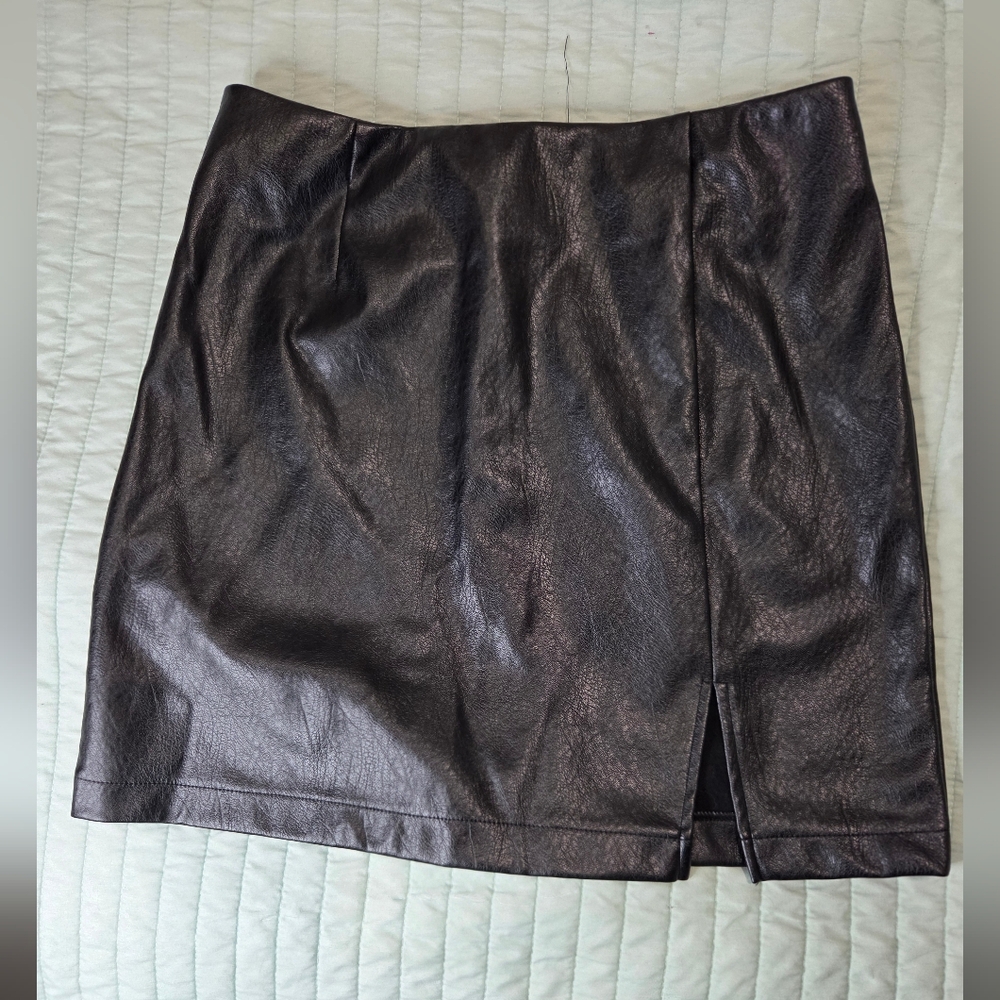 Wild Fable Shiny Black Mini Skirt